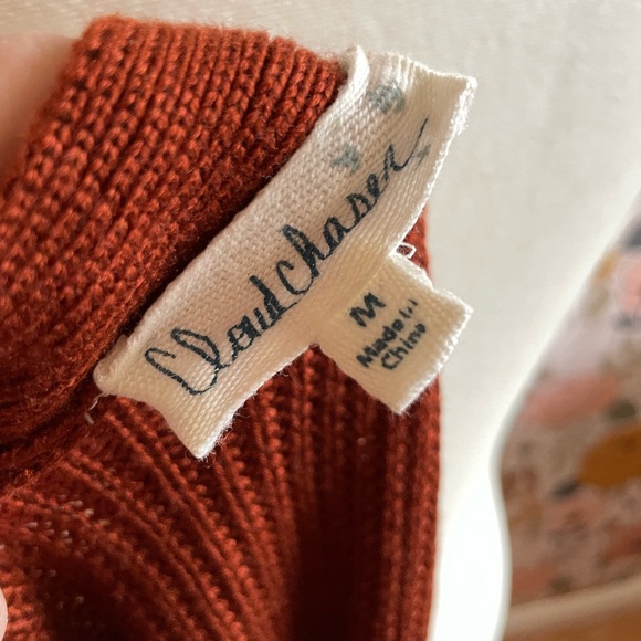 Cloud Chaser Rust Open Front Knit Cropped Cardigan - Size M - Picture 3 of 3